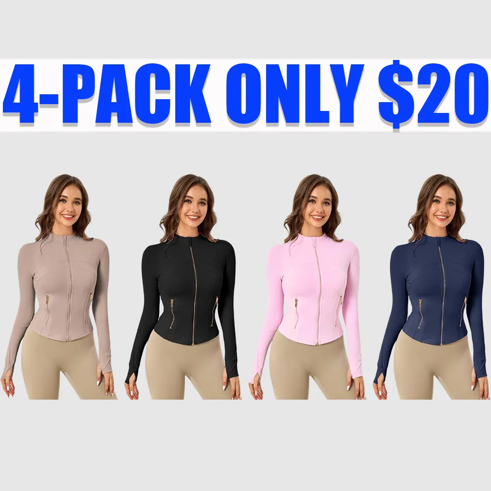 Women’s Solid Zip-Up Sports Jacket: Gold Zipper, Pockets, Lightweight (Yoga/Tennis/Gym/Pickleball)