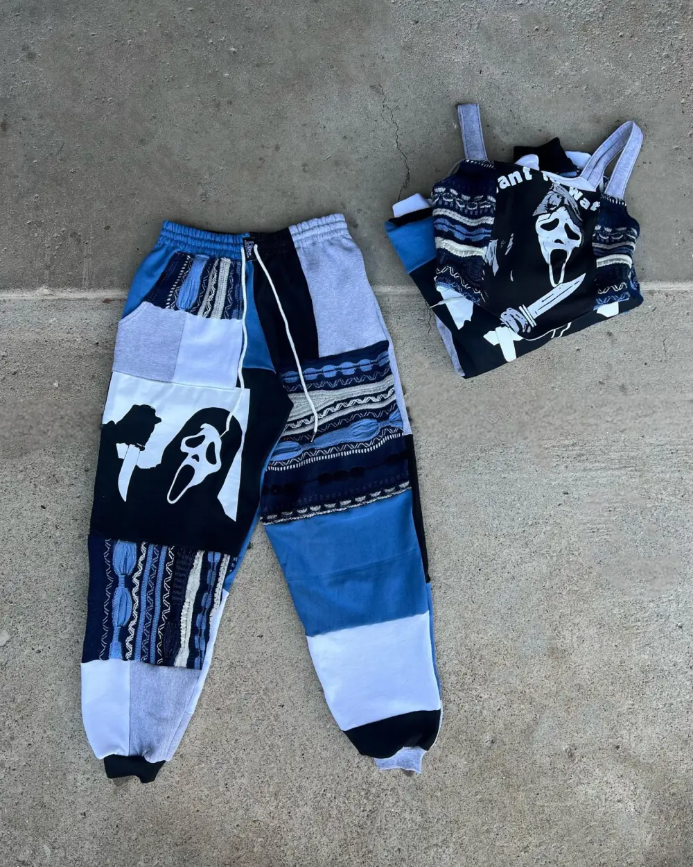 3 piece set tank jacket and bottoms how perfect and cozy piece for your Halloween day