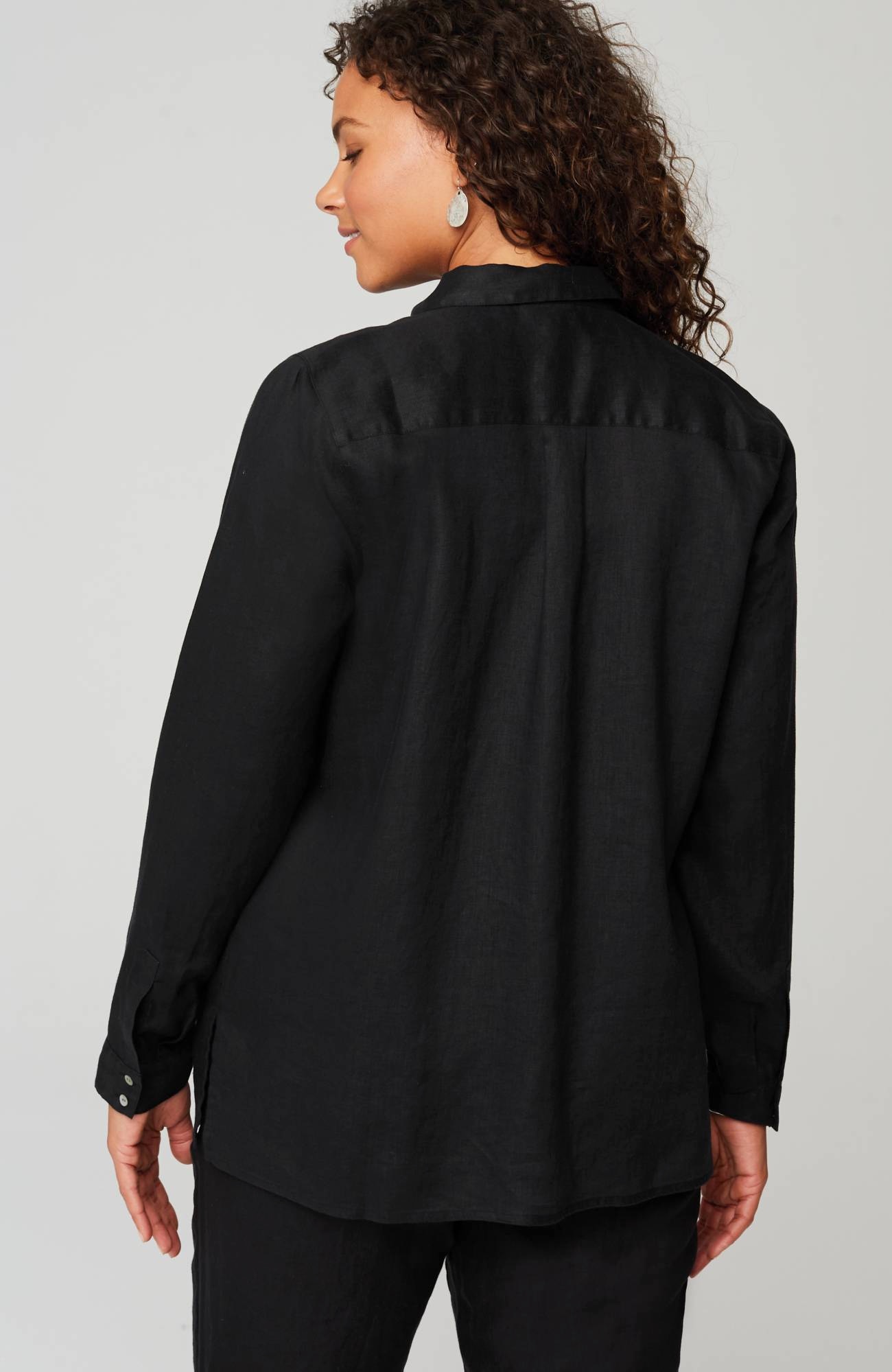 Everyday Linen Button-Front Shirt