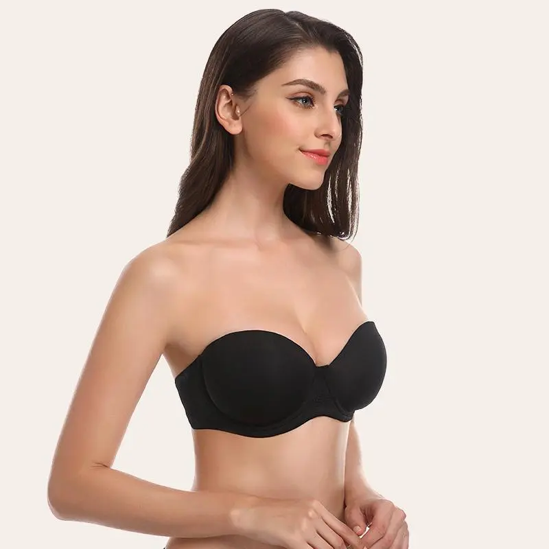 Full Figure Strapless Bra Multi-way Contour Bra T-Shirt Bra Molded Cup Plus Size