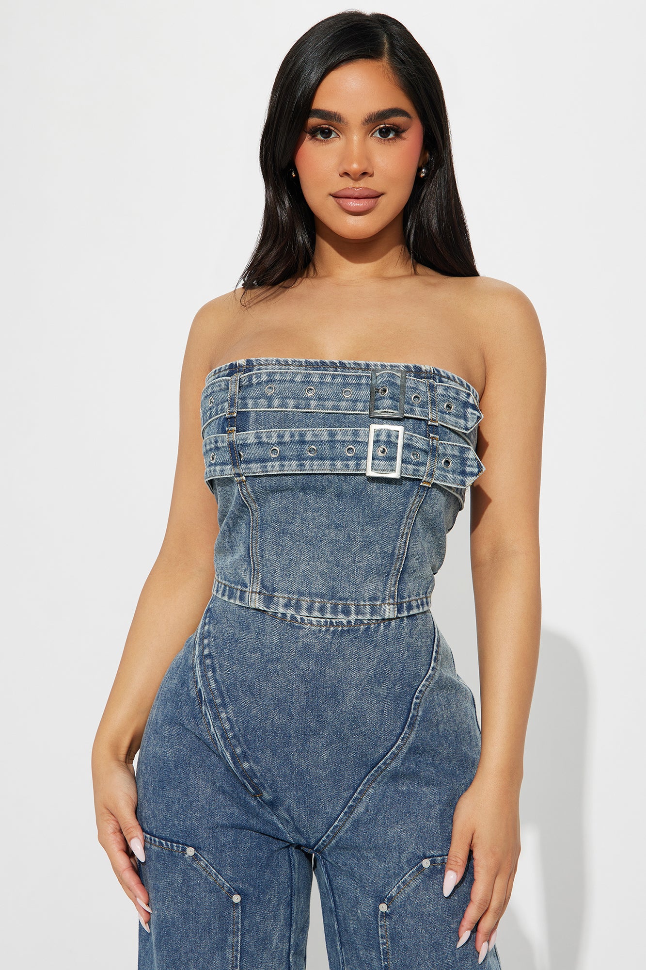 Sweet Love Mineral Wash Pant Set - Denim