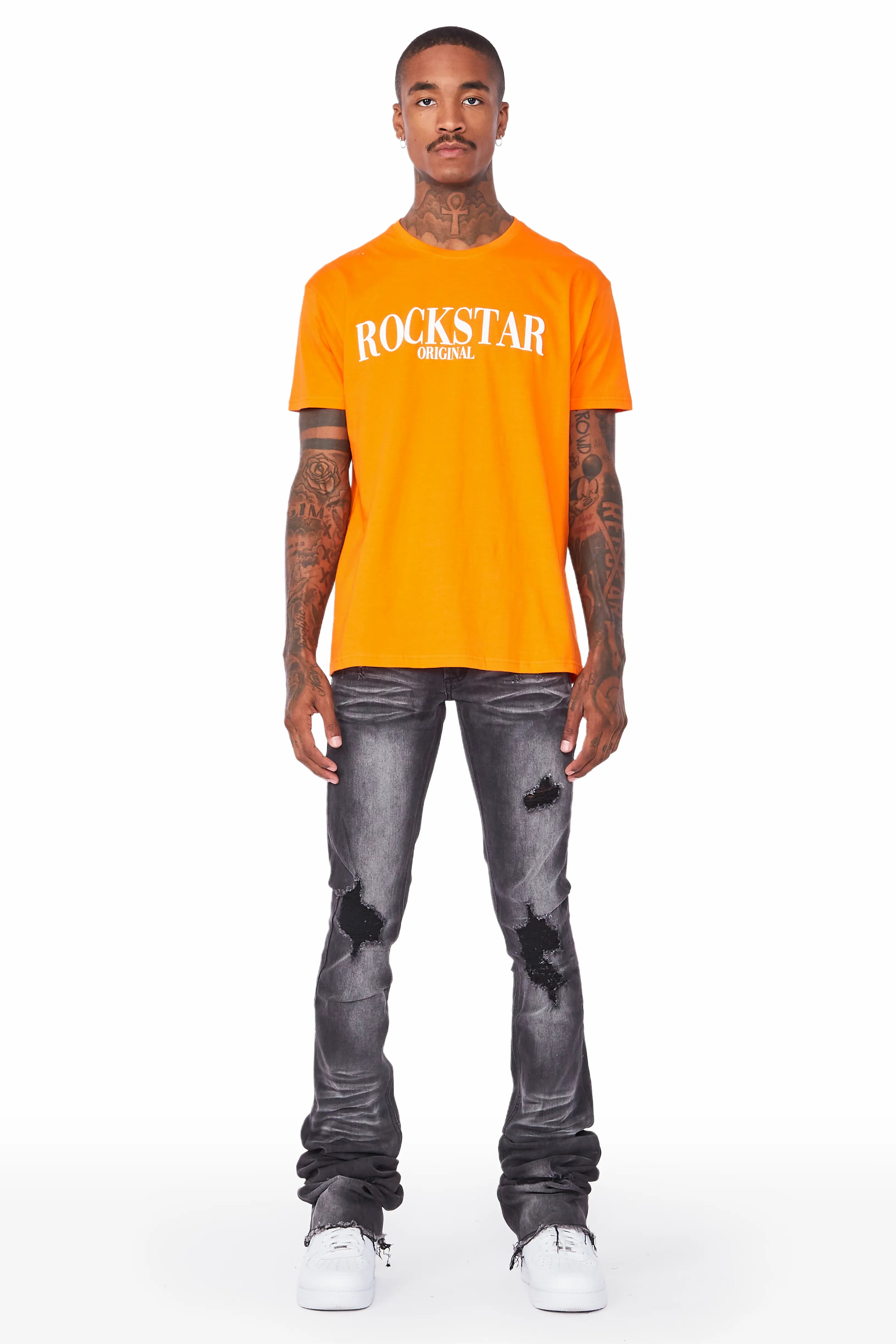Josiah Grey Super Stacked Flare Jean