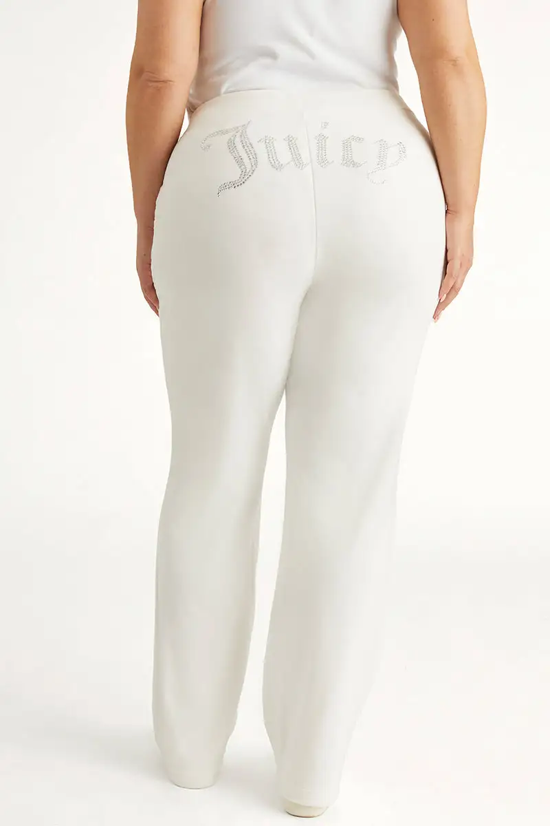 Plus-Size OG Big Bling Velour Track Pants