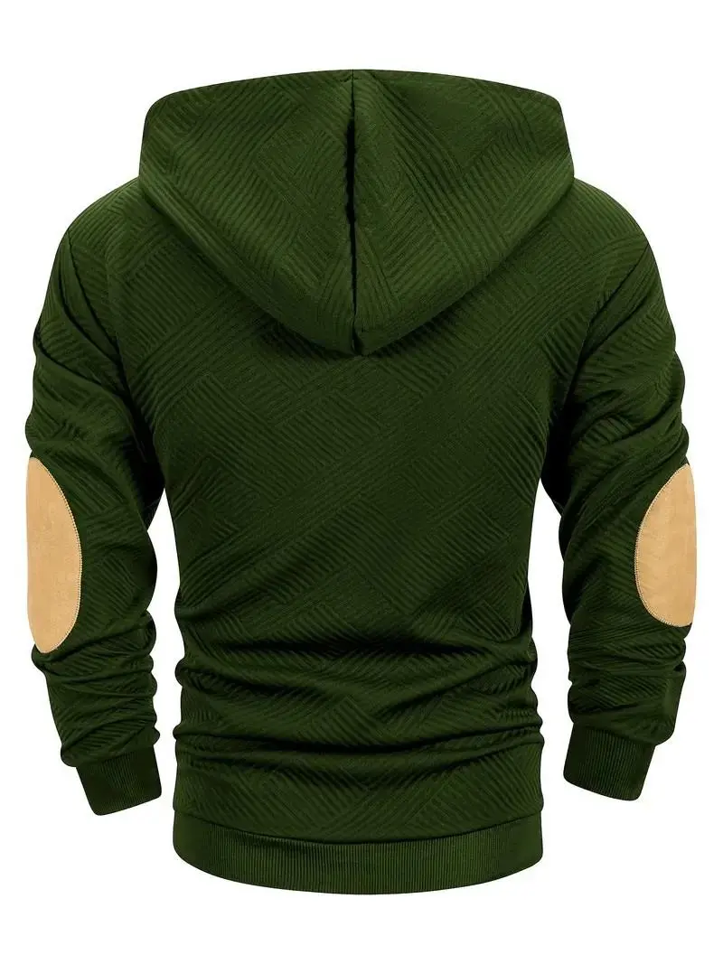 Men's Knitted Jacquard Casual 2-Piece Sweat Set
