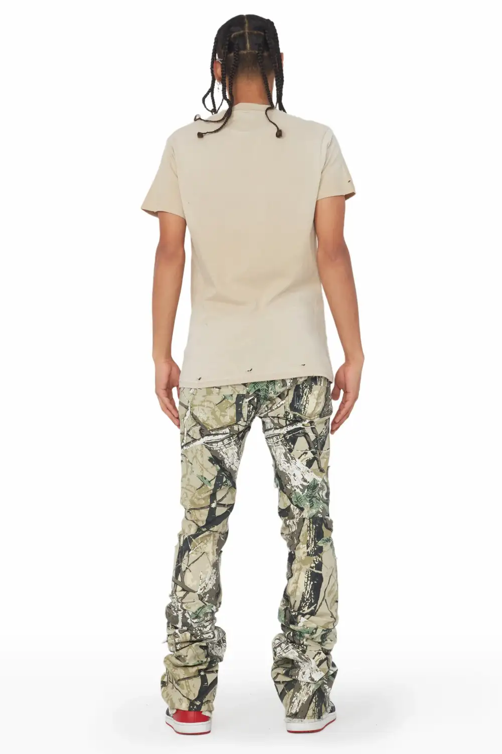 Petrus Tree Camo Super Stacked Flare Jean