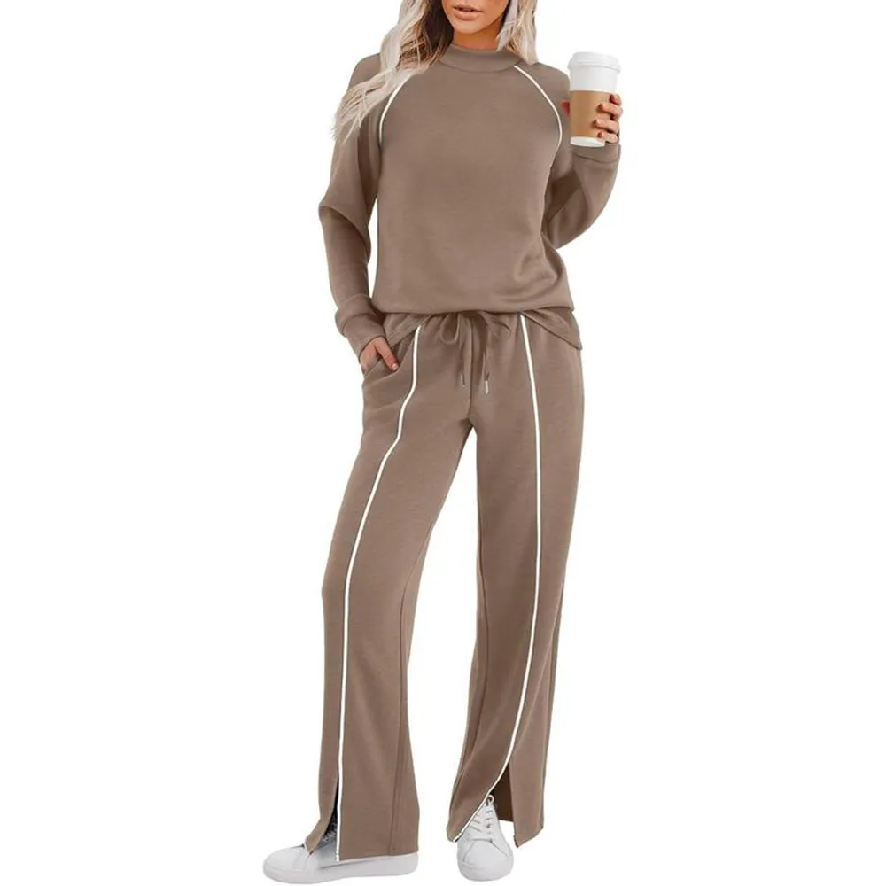 Women's 2 Piece Lounge Set  Wide Leg Pant Matching Sets