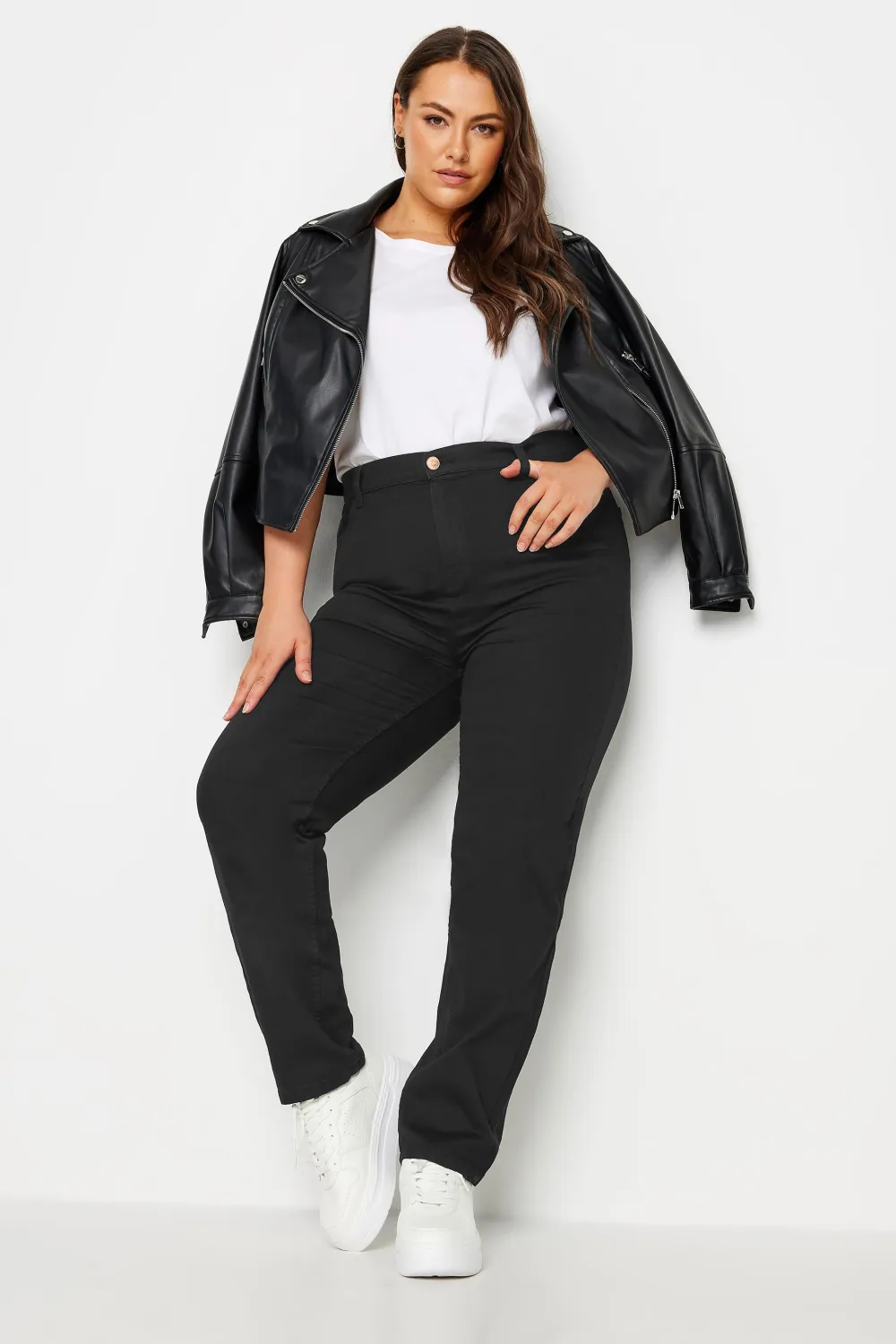 YOURS Curve Mid Blue Straight Leg RUBY Jeans