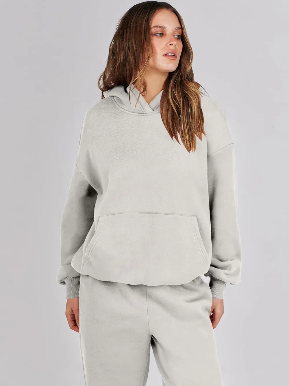(Clearance Sale $1.99⚡) 2024 Women's Fall Oversized Casual Hoodie Two Piece Sweatshirt Jogging Pants Sweatshirt Set