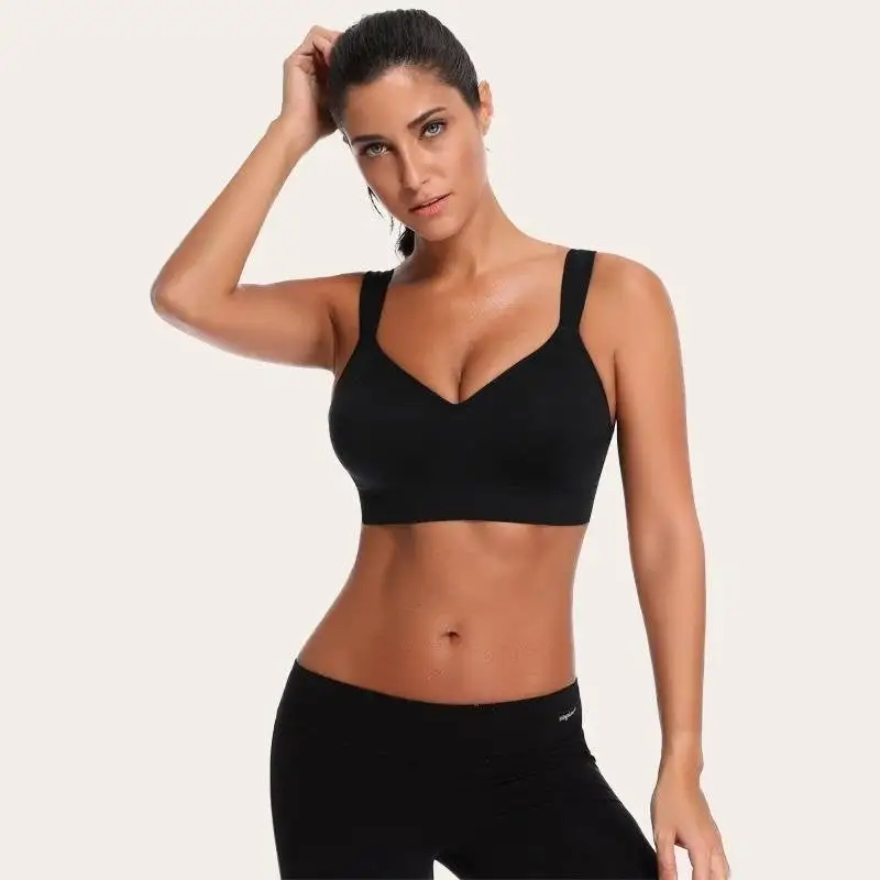 Full Coverage Seamless Medium Impact Sport Bras for Yoga Gym Workout