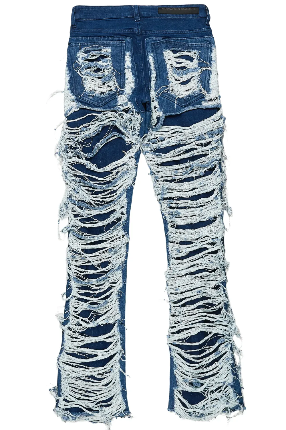 Conrad Blue Stacked Flare Jean