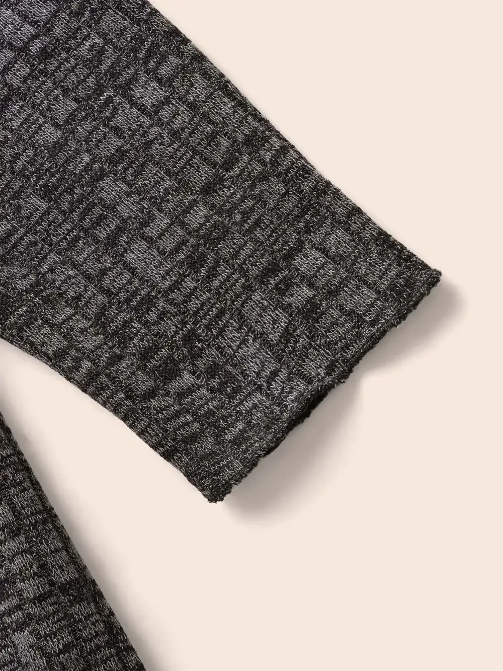 Crew Neck Button Detail Split Hem Dress