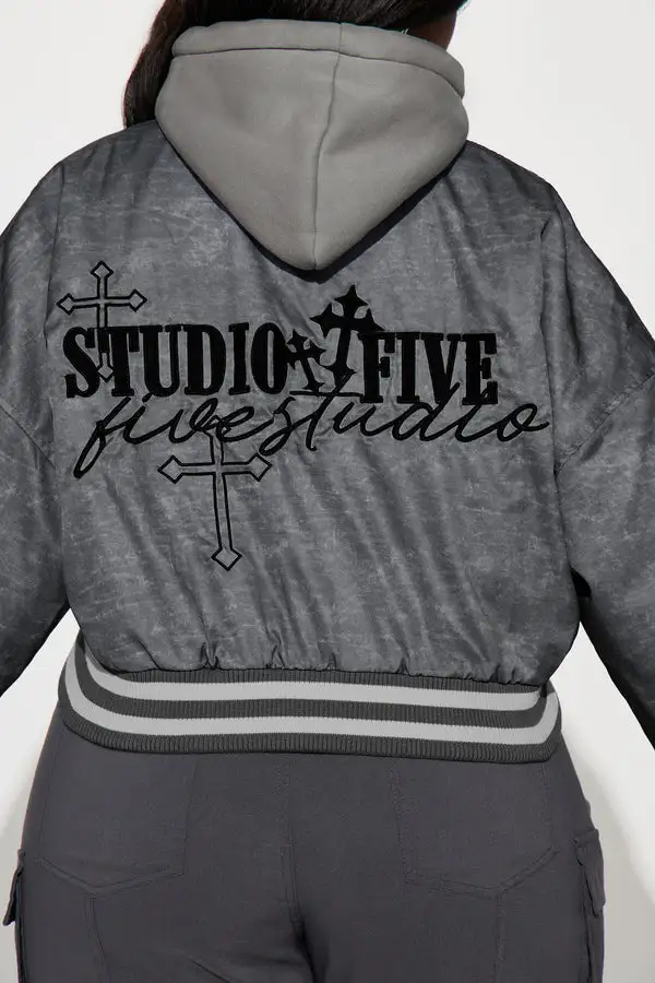 In The Studio Bomber Jacket - Grey