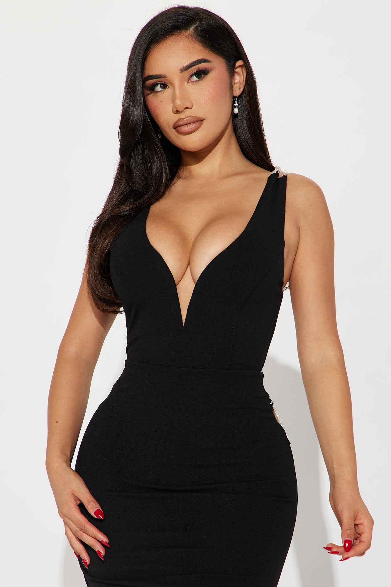 Perla Backless Gown - Black