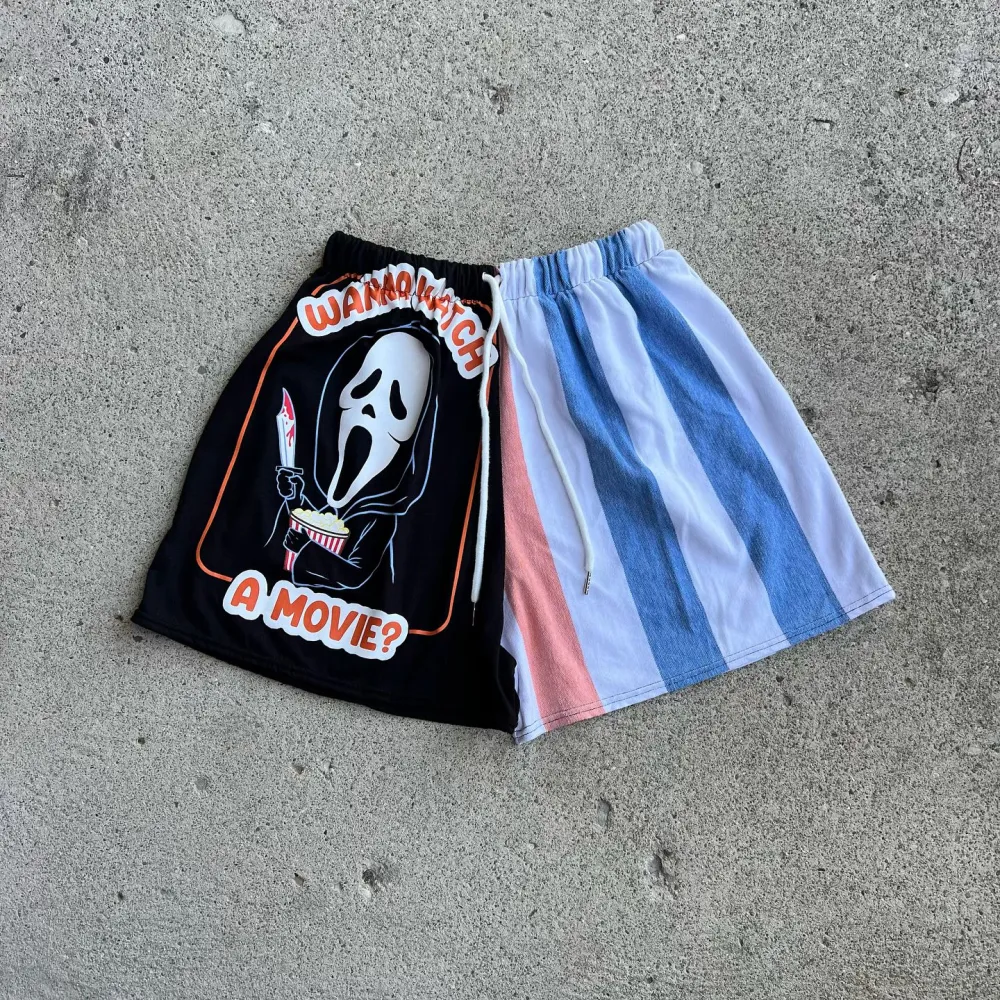 Black shorts printing how perfect and cozy piece for your Halloween day
