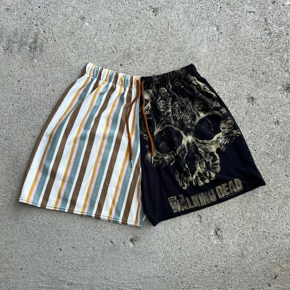 Beige shorts printing how perfect and cozy piece for your Halloween day
