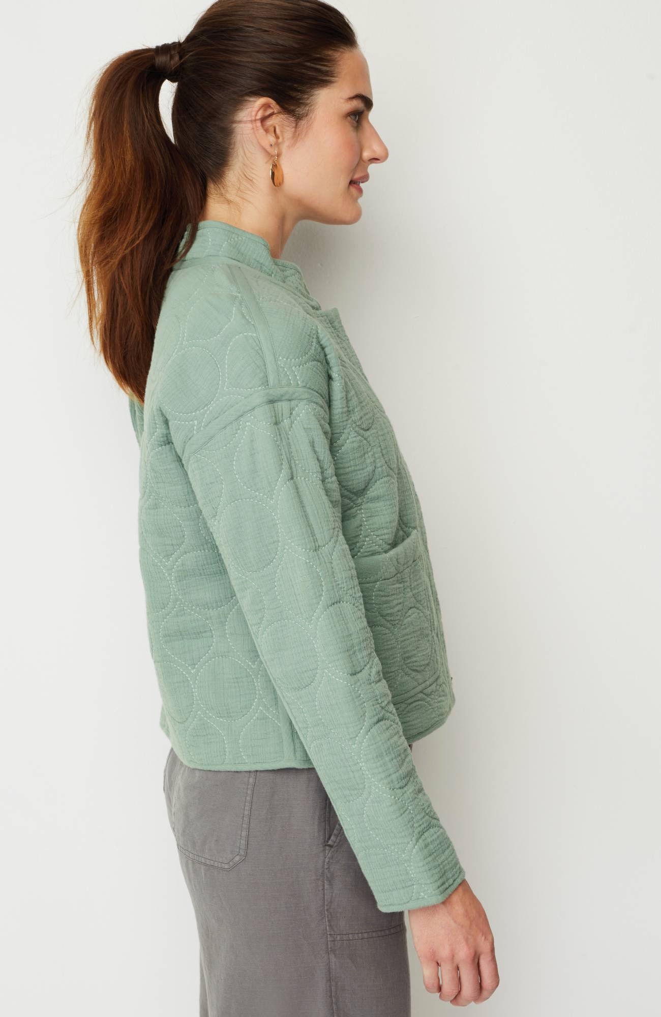 pure jill double-gauze quilted jacket