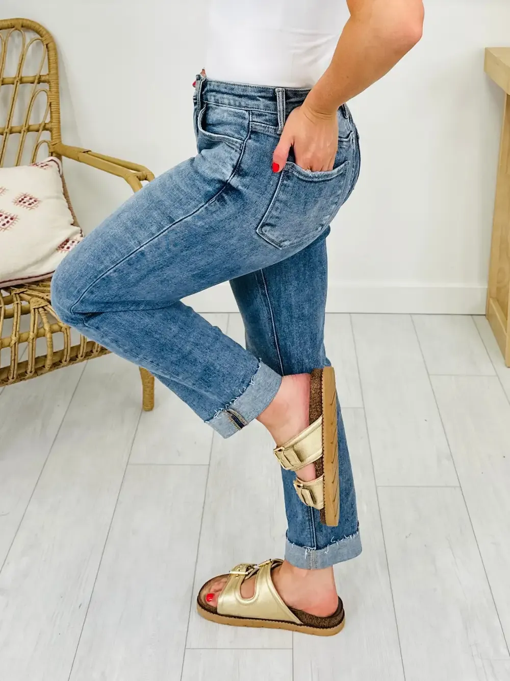 Stick With You Tummy Control Boyfriend Jeans
