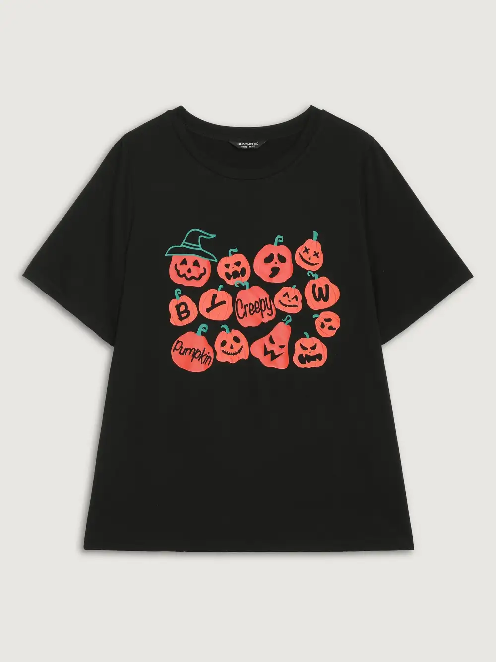 Creepy Pumpkins Stretchy Solid T-Shirt