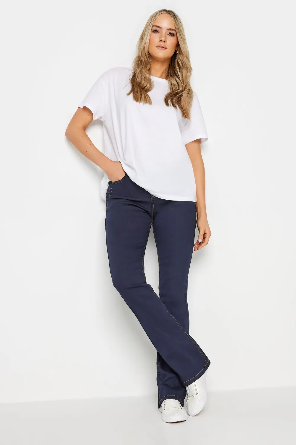 LTS Tall Black RAE Stretch Bootcut Jeans