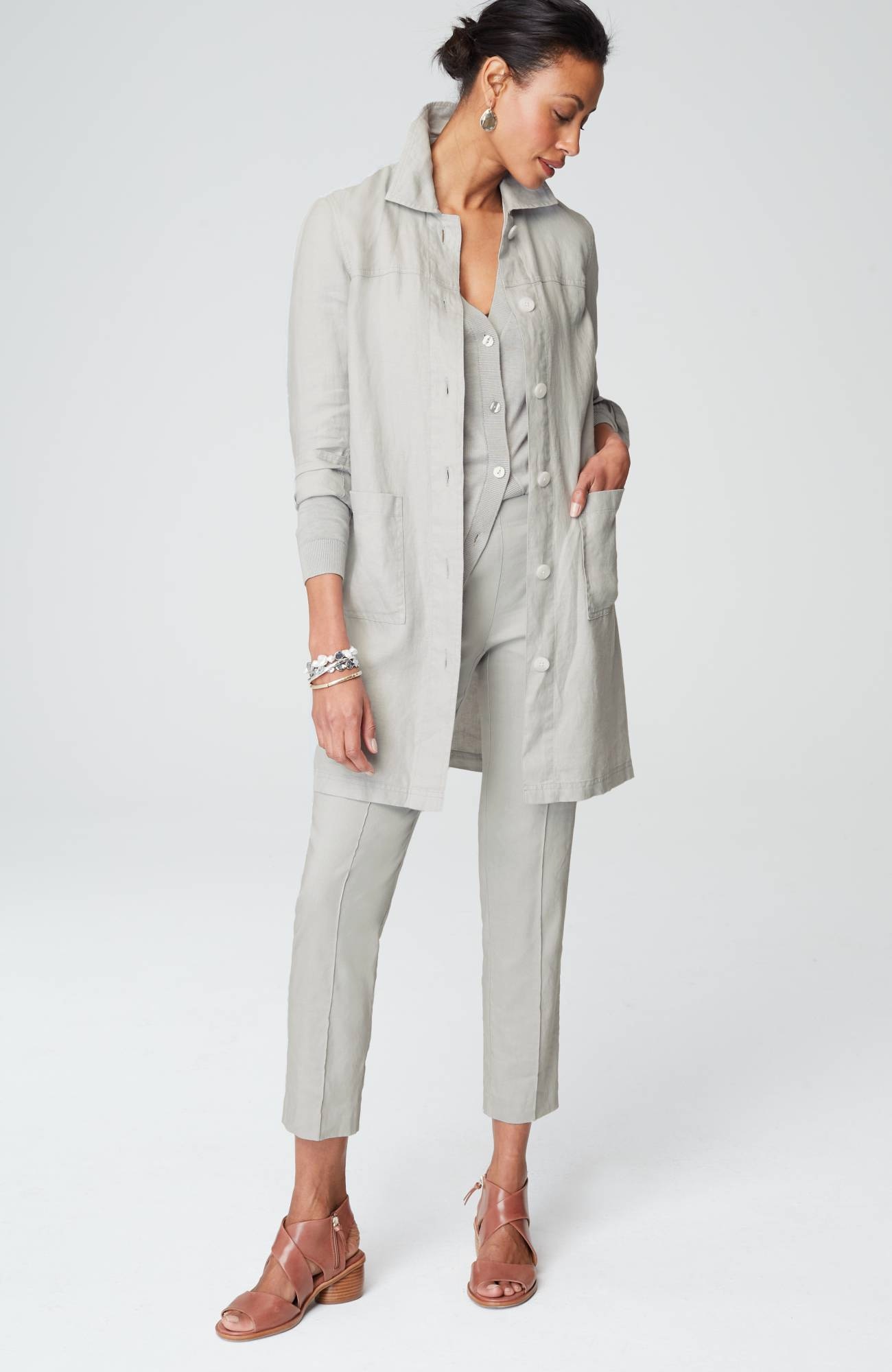 organically grown cotton v-neck cardi