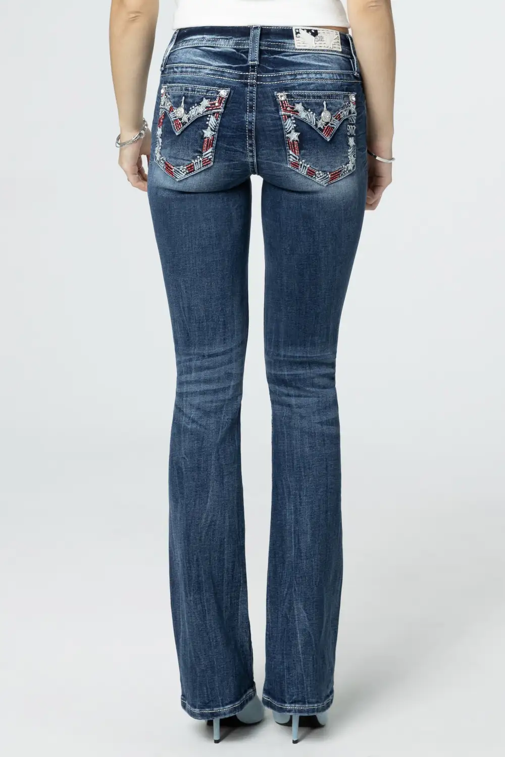 Stars & Stripes Border Bootcut Jeans