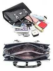 Women's Burgundy Patent Faux Leather Handbag - Croc Embossed Structured Tote Bag with Top Handle and Shoulder Strap, Perfect for Mother's Day Gift, Office, Business and Formal Occasions