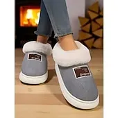 Women's Winter Indoor Slippers with Faux Fur Lining – Warm Anti-Slip Home Shoes for Cozy Indoor Wear