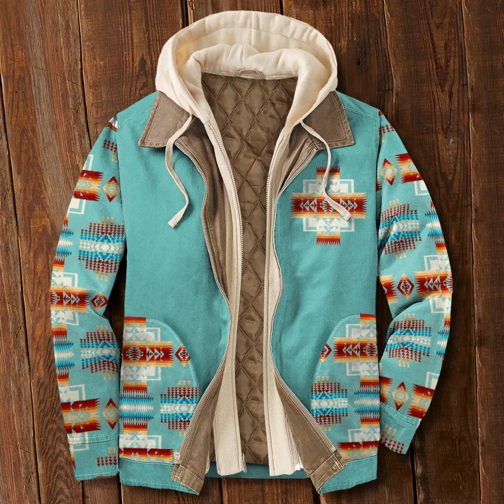 Men's Autumn & Winter Outdoor Casual Vintage Ethnic Hooded Jacket
