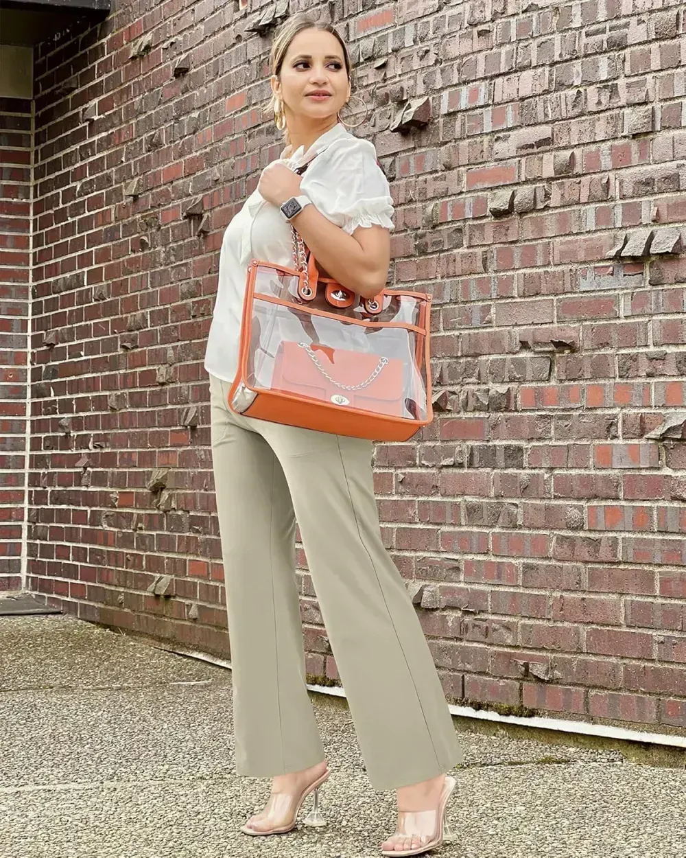 G4Free Wide Leg Pants for Women Loose Yoga Pants with Pockets Petite/Regular/Tall Stretch Casual Lounge Pants