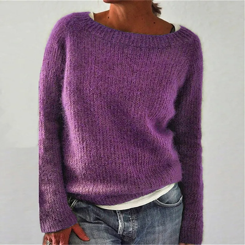 Pure Color Casual Sweater