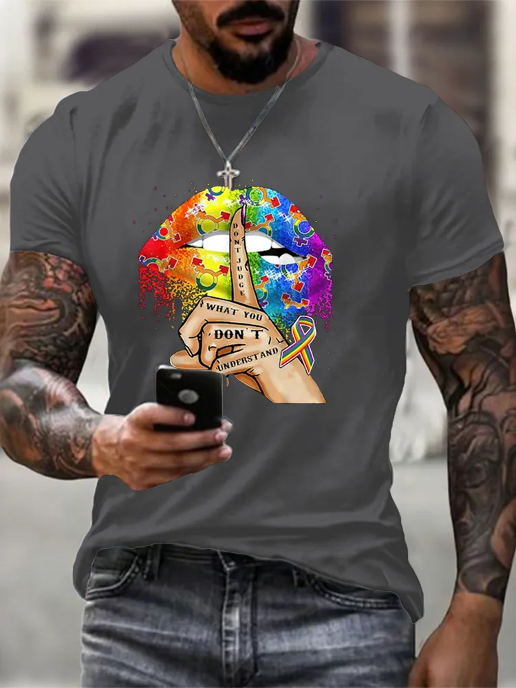 Don T Judge What You Don T Understand LGBT Pride Lips T Shirt