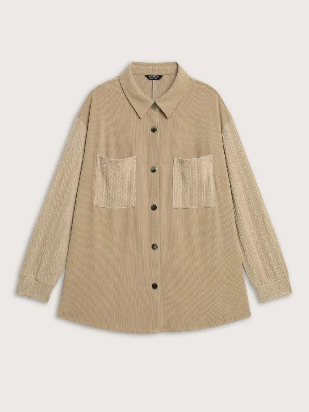 High-Low Hem Color Contrast Jacket