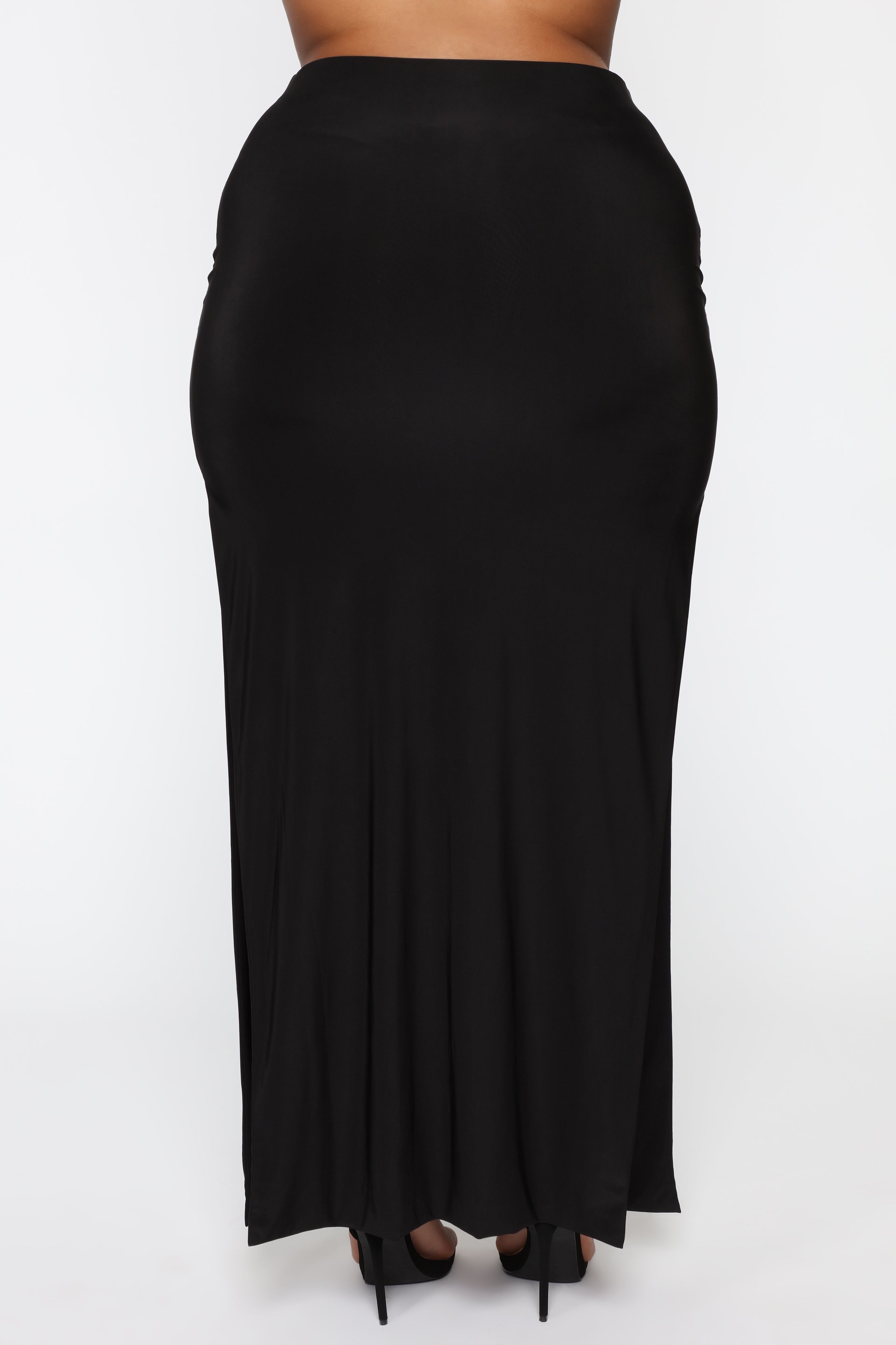 Mariah Slit Skirt Set - Black