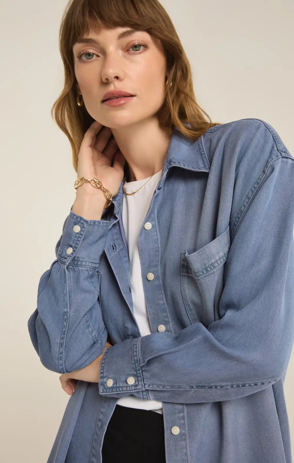 Colbie Chambray Top