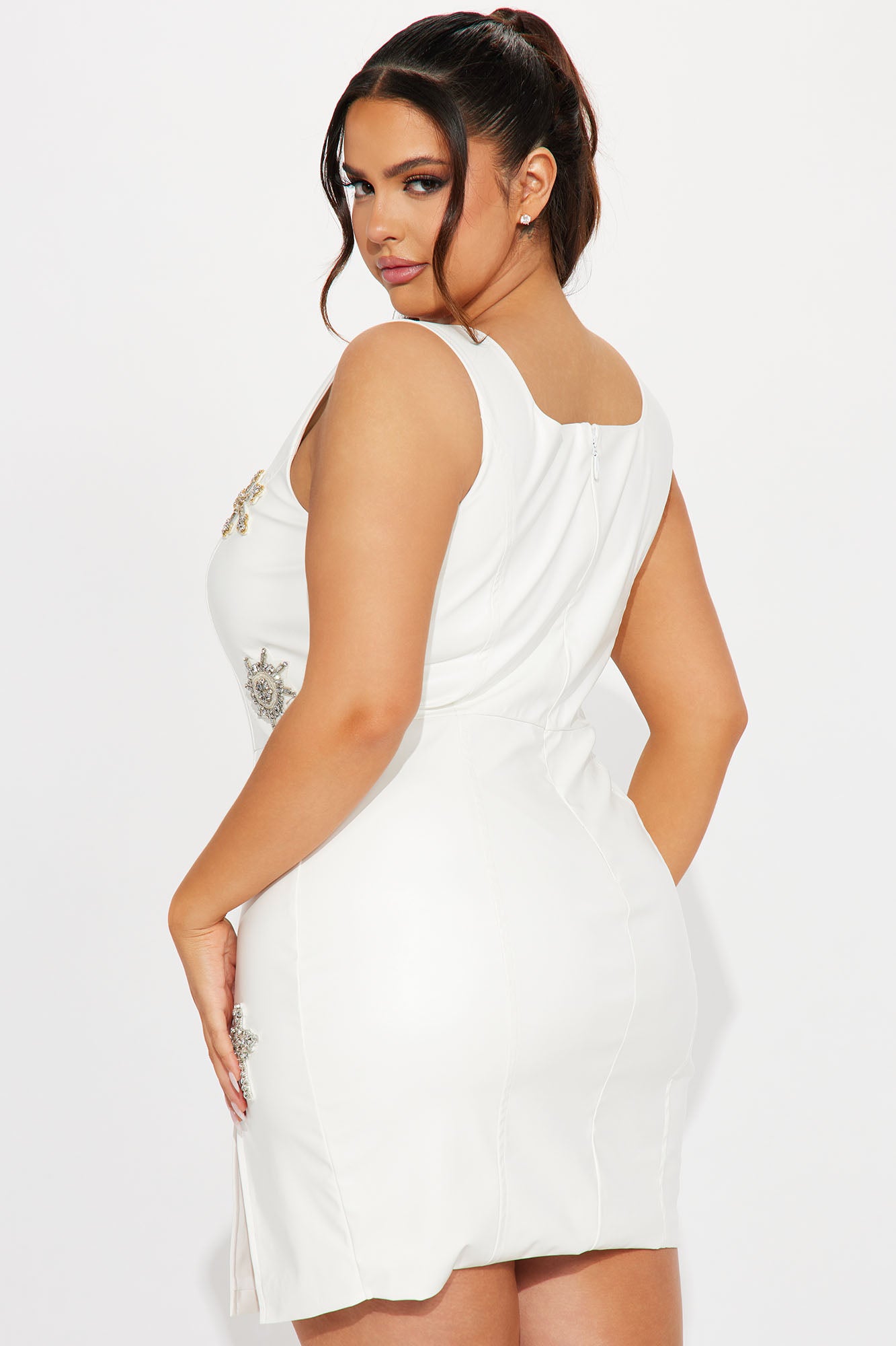Dazzling Muse Mini Dress - Cream