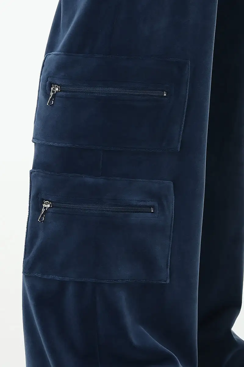 Cargo Snap Pocket Velour Pants