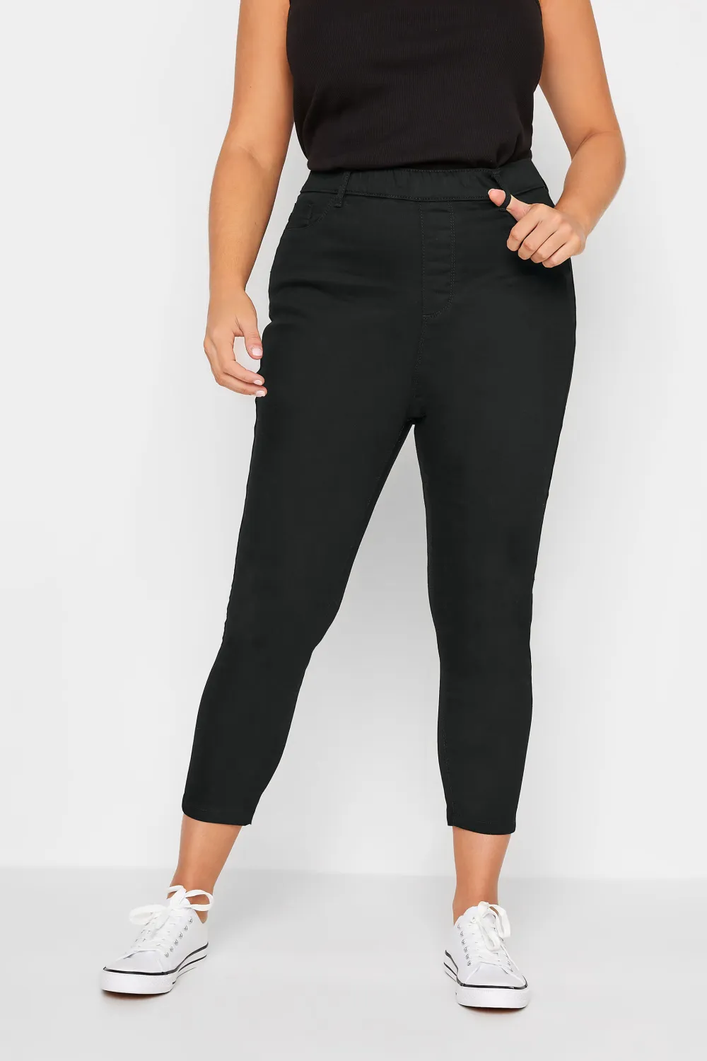 YOURS Curve Rose Pink Cropped Stretch GRACE Jeggings