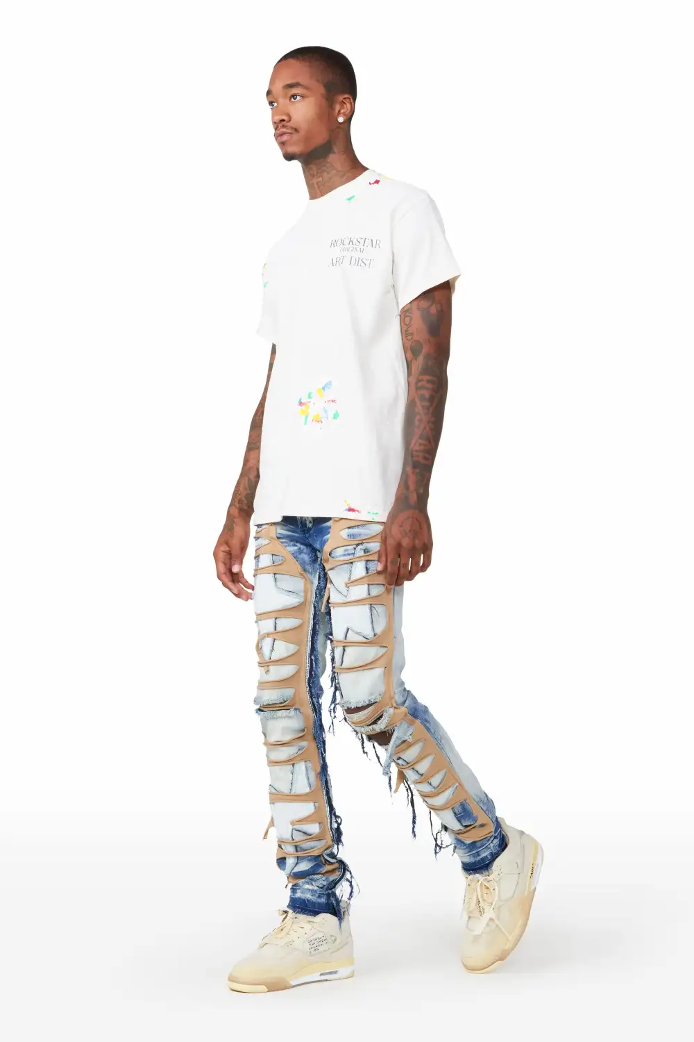 Dontae Blue Patchwork Jean