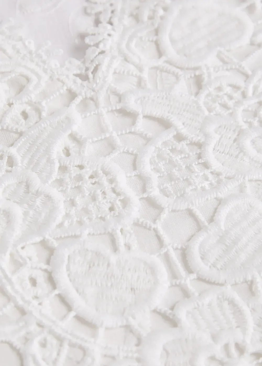 White Split Detail Long Sleeve Blouse