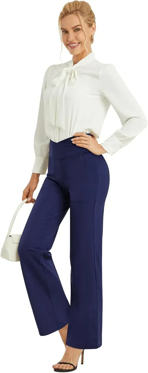 G4Free Wide Leg Pants for Women Loose Yoga Pants with Pockets Petite/Regular/Tall Stretch Casual Lounge Pants