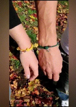 2Pcs Couples Magnetic Matching Braided Rope Bracelet - Deep Blue