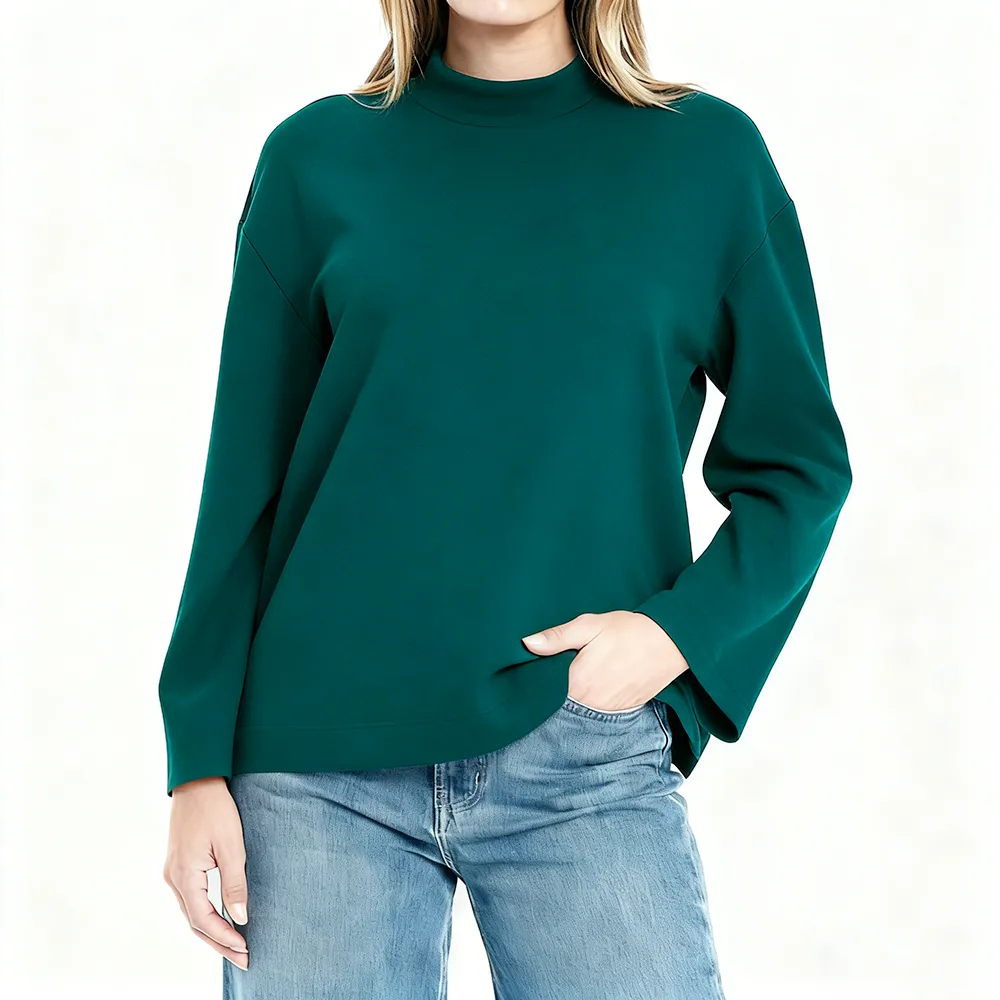 Women's Cozy Mock-Neck Tunic Sweater
