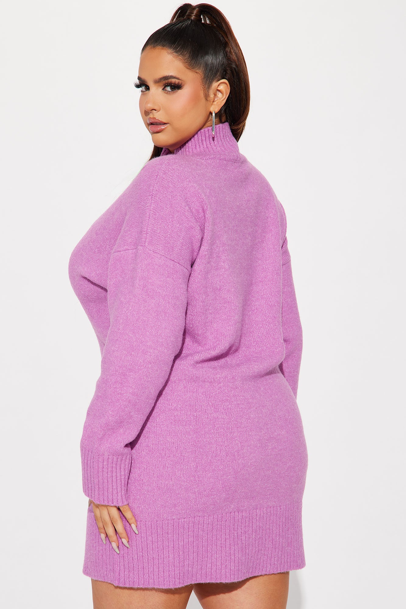 Manhattan Sweater Mini Dress - Pink