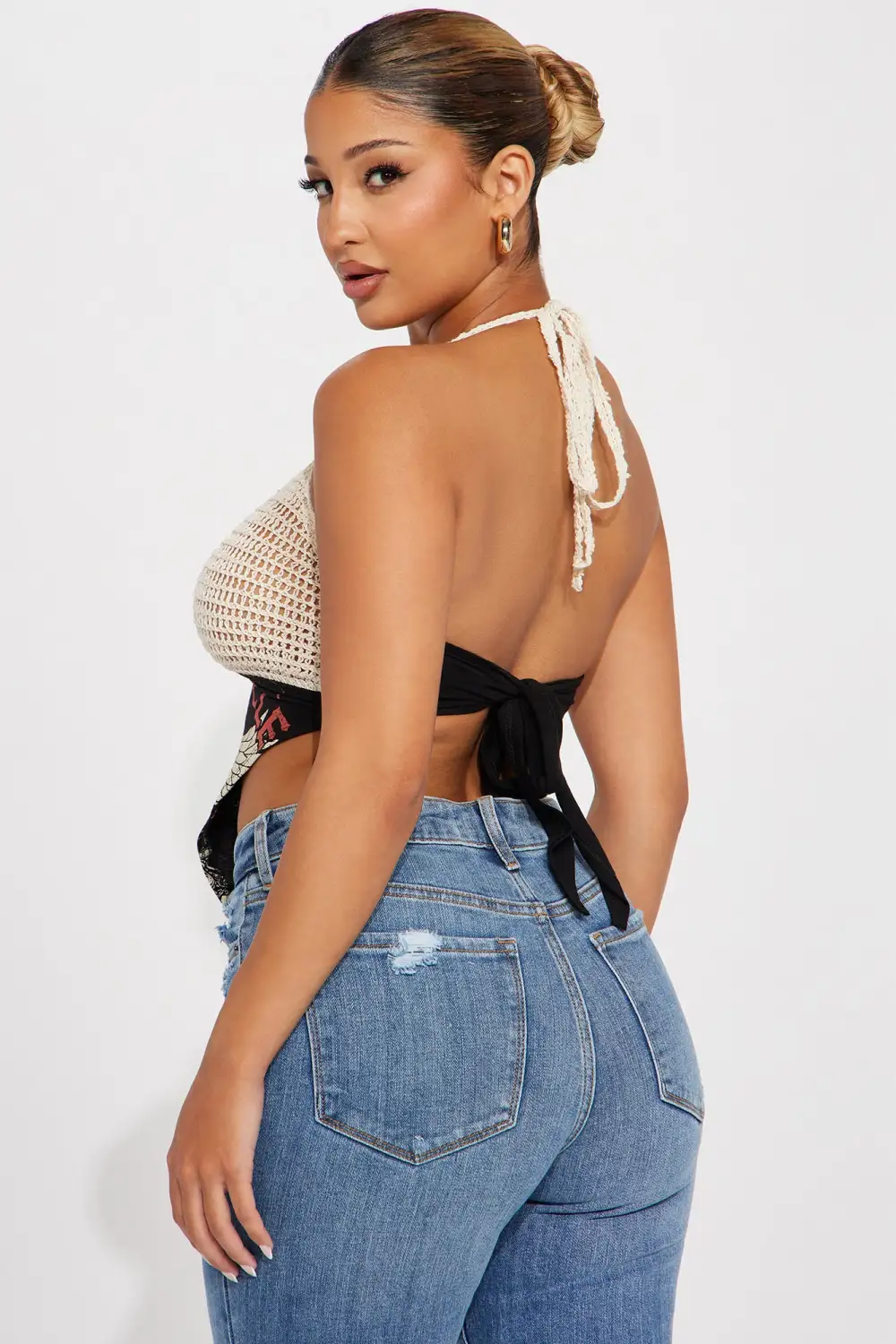 Hot To Handle Crochet Top - Black/combo