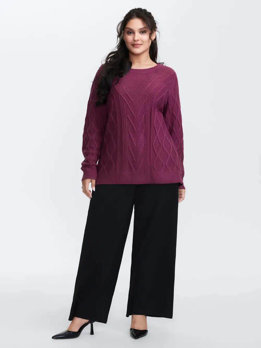 Twist Textured Cut-Out Back-Tie Pullover