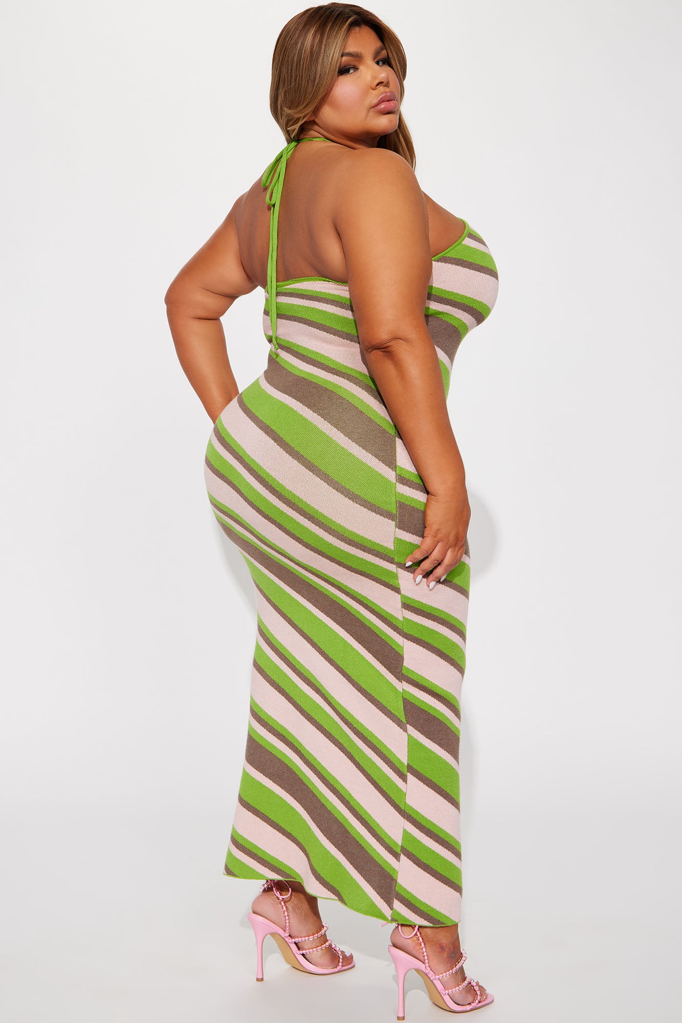 Summer Spritzer Maxi Dress - Green/combo