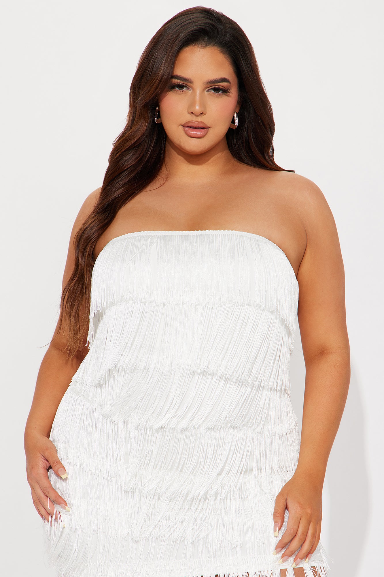 Jordyn Fringe Mini Dress - Ivory