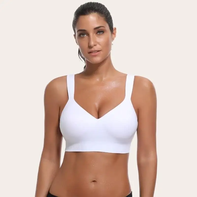 Full Coverage Seamless Medium Impact Sport Bras for Yoga Gym Workout