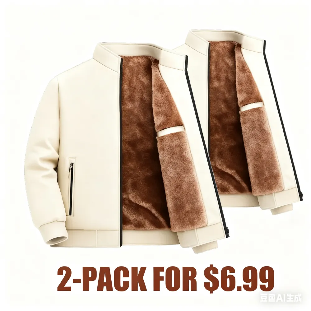 🔥Last Day 48% Off-Men’s Thermal Fleece Zip Jacket – Warm, Durable Outerwear for Fall & Winter Adventures