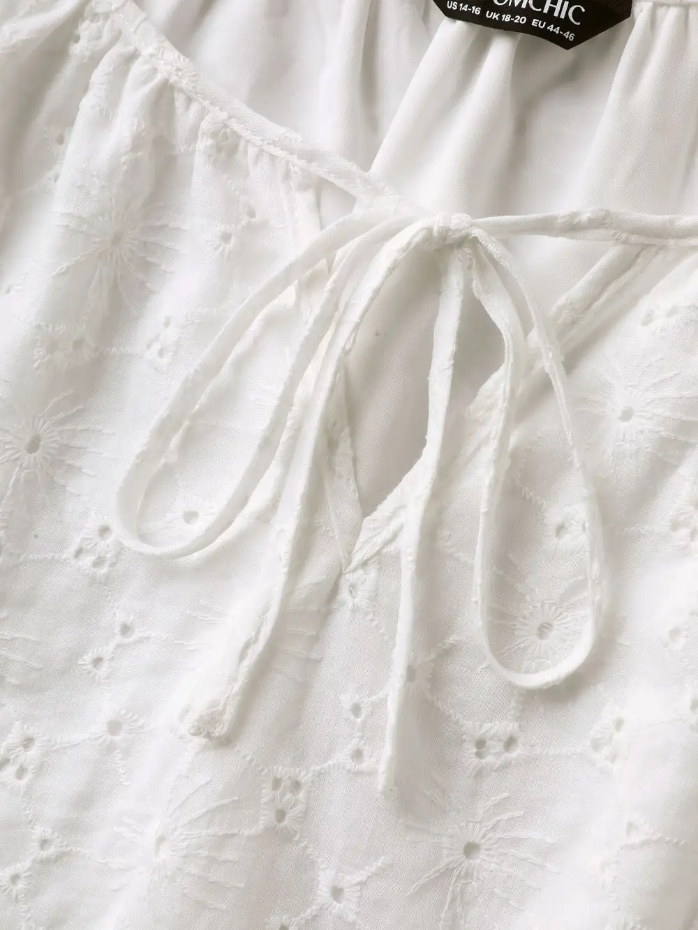 Pure Cotton Eyelet Texture Blouse